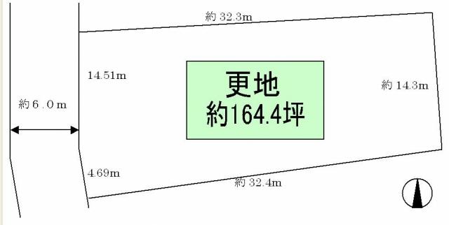 Compartment figure. Land price 38 million yen, Land area 543.74 sq m