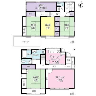 Compartment figure. It is a floor plan drawing of Furuya. 