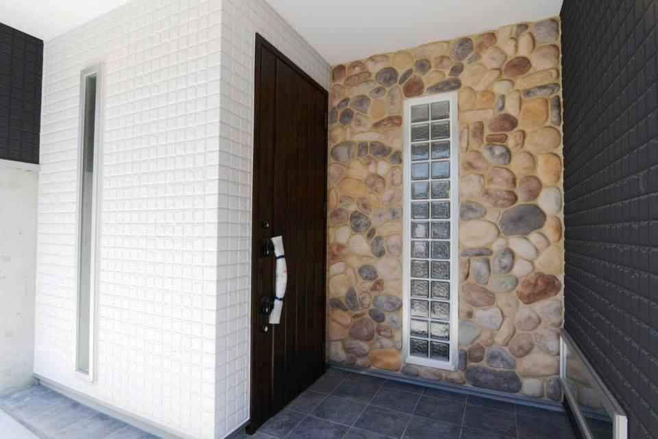 Same specifications photos (appearance). Model house entrance Stone paste and glass block is fashionable (option)