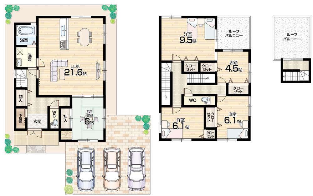 Floor plan. 43,800,000 yen, 4LDK, Land area 235.39 sq m , Building area 139.58 sq m «floor plan»