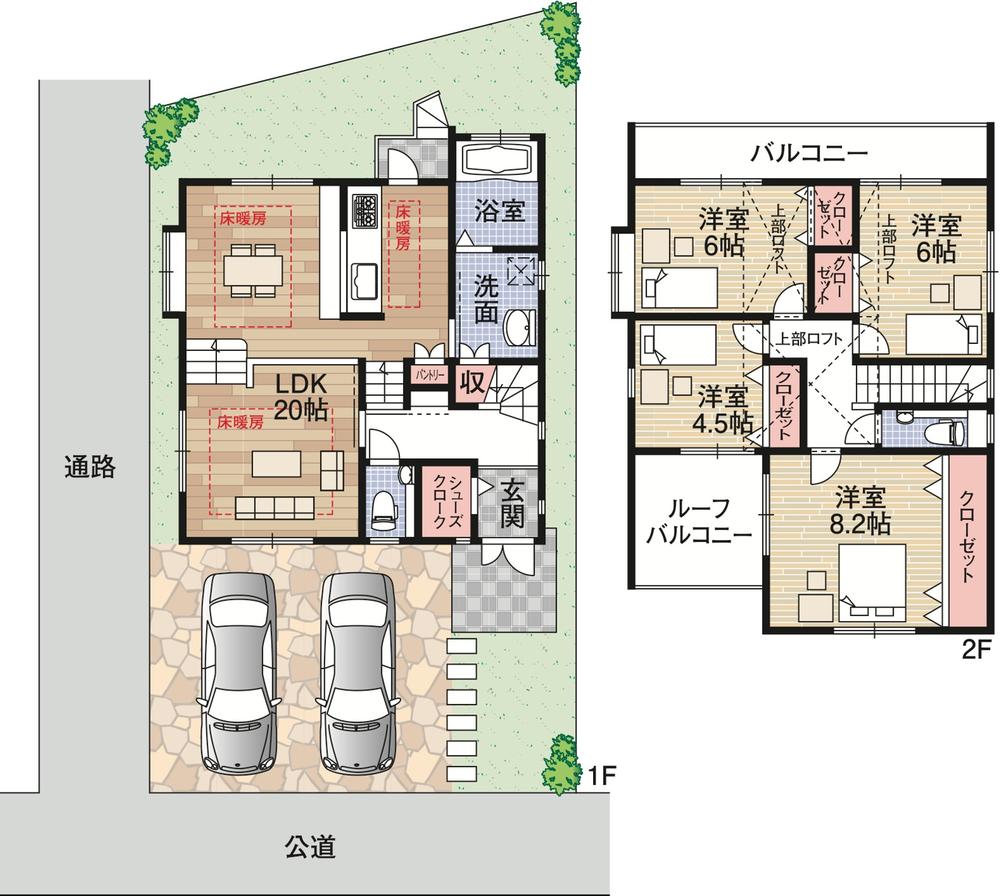 Floor plan. 44,950,000 yen, 4LDK + S (storeroom), Land area 132.42 sq m , Building area 113.4 sq m