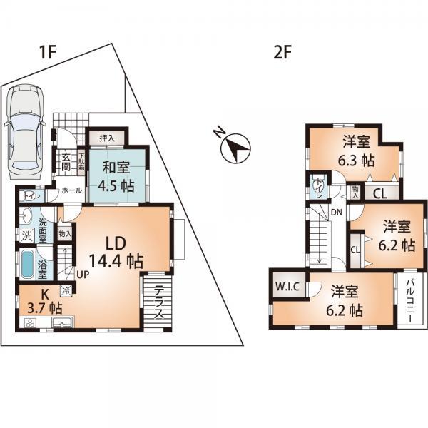 Floor plan. 34,800,000 yen, 4LDK, Land area 112.27 sq m , Building area 100.64 sq m floor plan