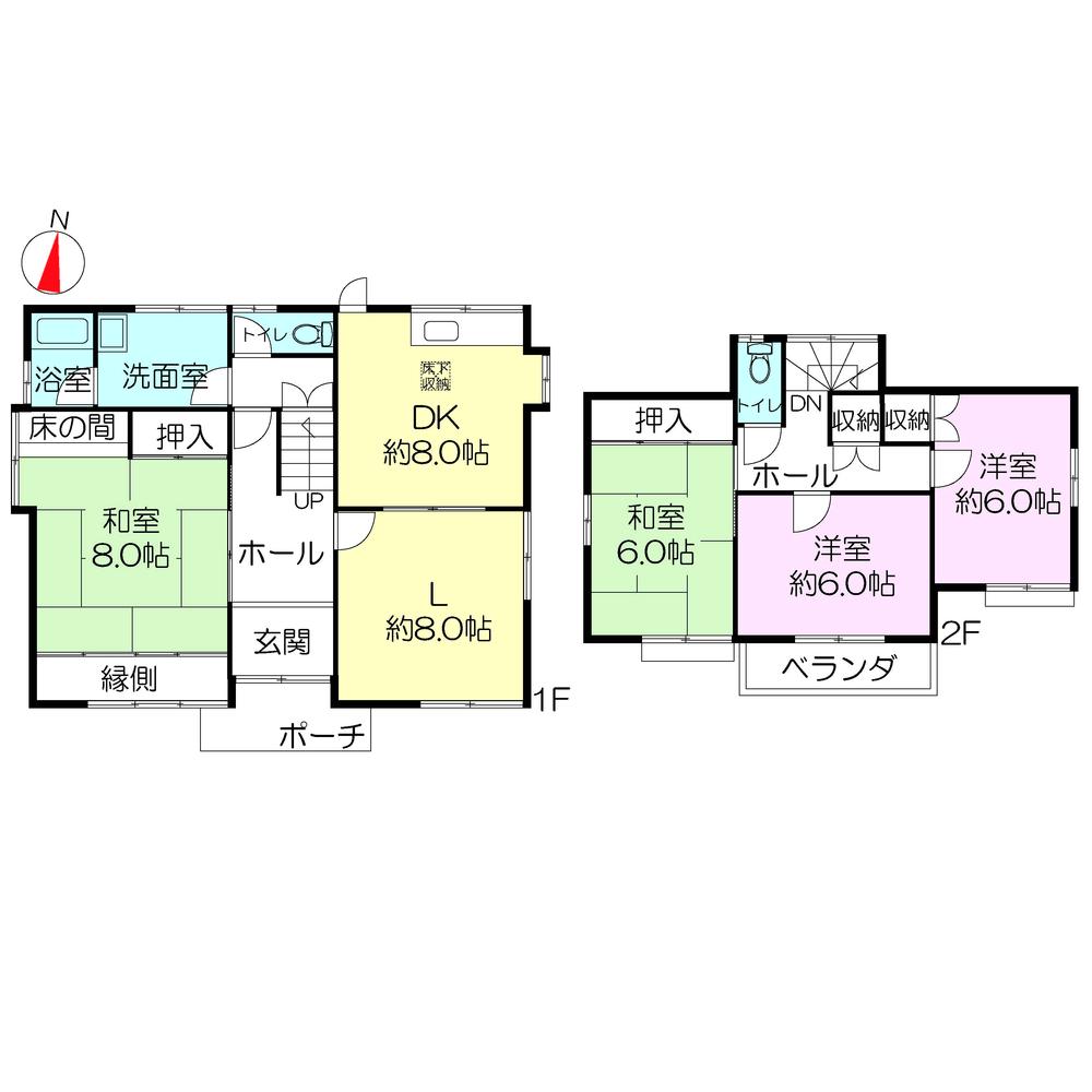 Floor plan. 18,800,000 yen, 4LDK, Land area 181.28 sq m , Building area 111.56 sq m