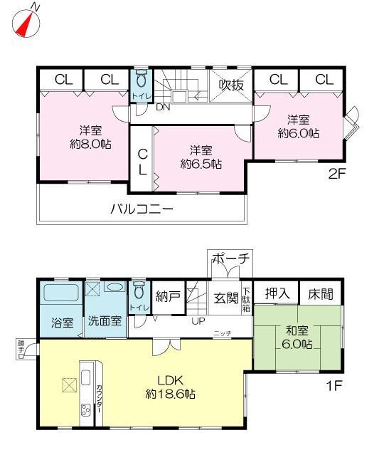 Floor plan. 42,800,000 yen, 4LDK, Land area 152.02 sq m , Building area 115.66 sq m