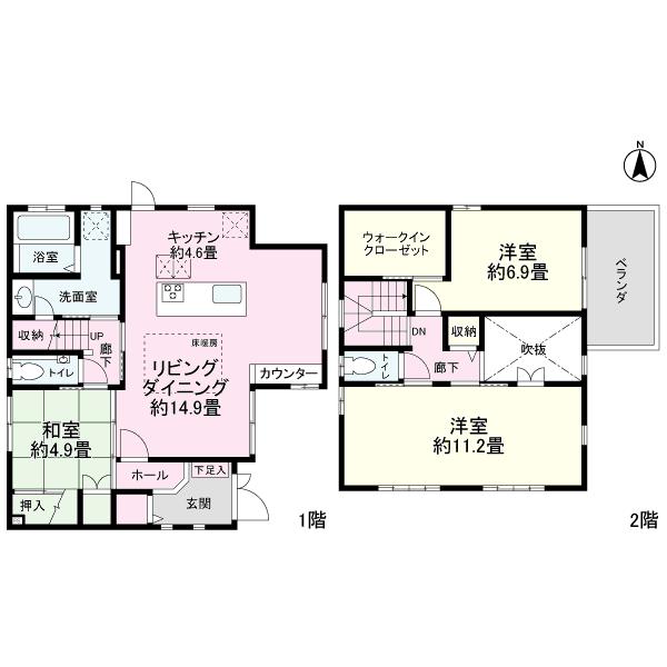 Floor plan. 42,800,000 yen, 3LDK + S (storeroom), Land area 154.33 sq m , Building area 107.01 sq m