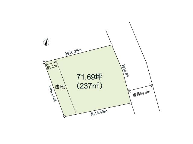 Compartment figure. Land price 6 million yen, Land area 237 sq m