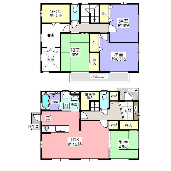 Floor plan. 31,800,000 yen, 4LDK, Land area 163.63 sq m , Building area 111.87 sq m floral Avenue subdivision within