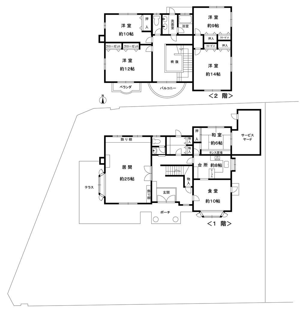 Floor plan. 115 million yen, 5LDK, Land area 688.71 sq m , Building area 338.38 sq m