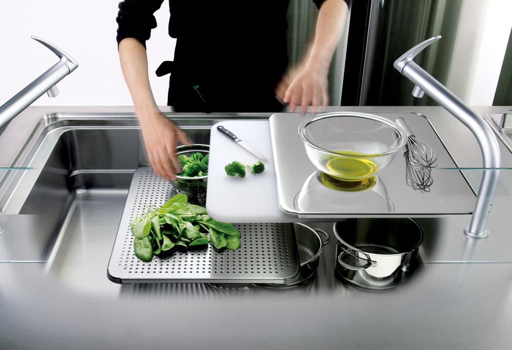 Kitchen. The innovative technique of 3D sink, Growing to overwhelming work efficiency that can be at the same time.