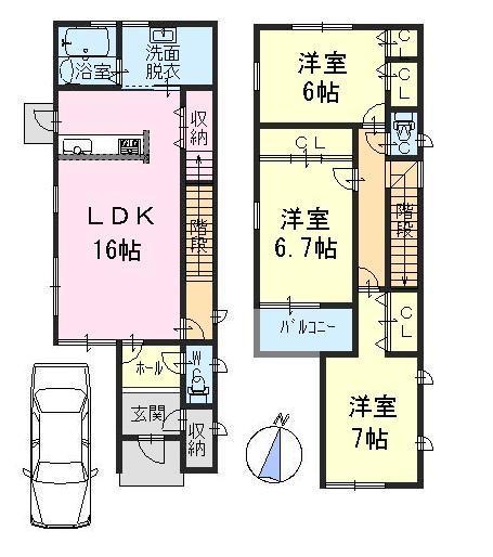 Floor plan. 30,800,000 yen, 3LDK, Land area 115.7 sq m , Building area 101.02 sq m