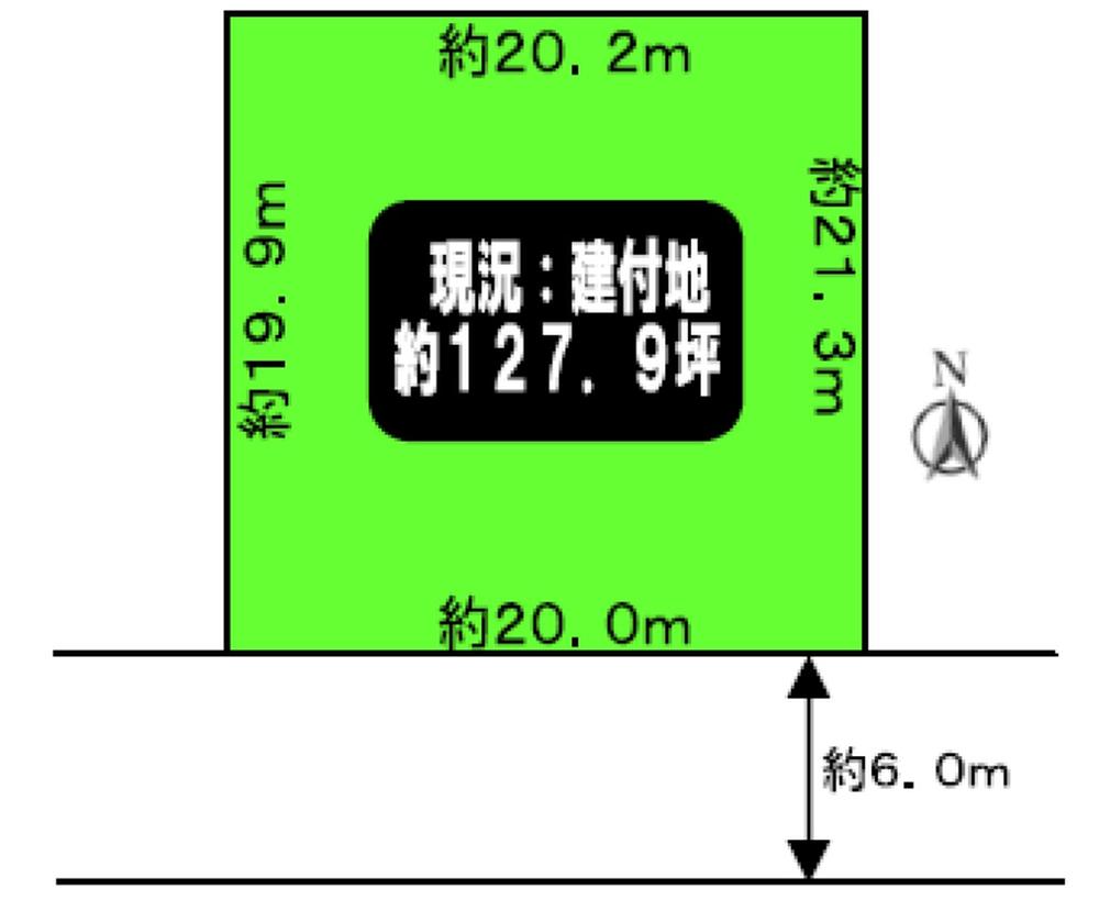 Compartment figure. Land price 130 million yen, Land area 423 sq m
