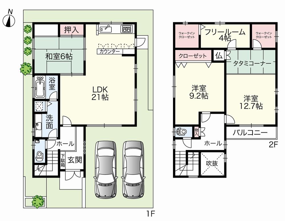 Floor plan. 39,900,000 yen, 3LDK + S (storeroom), Land area 150.01 sq m , LDK of building area 131.64 sq m 21 pledge facing the south side.