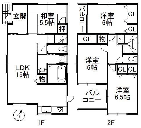 Floor plan. (No. 1 point), Price 32,300,000 yen, 4LDK, Land area 226.08 sq m , Building area 95.17 sq m