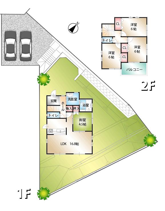 Floor plan. 880m until the Takarazuka-Minamiguchi Station