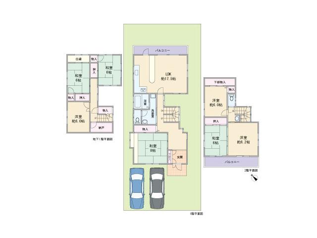 Floor plan. 37.5 million yen, 7LDK + S (storeroom), Land area 192.5 sq m , Building area 192.51 sq m 7SLDK