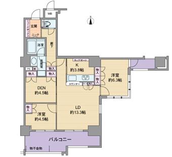 Floor plan. 2LDK + S (storeroom), Price 33,800,000 yen, Occupied area 71.97 sq m , Balcony area 15.85 sq m