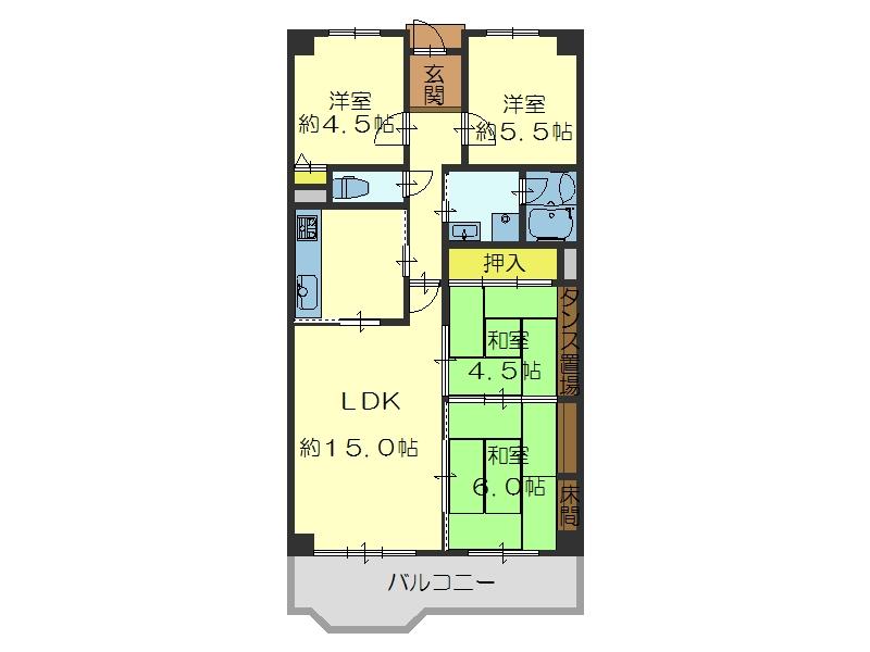 Floor plan. 4LDK, Price 17 million yen, Occupied area 79.68 sq m , Balcony area 10.29 sq m 4LDK
