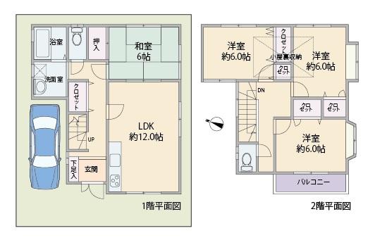 Floor plan. 18,800,000 yen, 4LDK, Land area 109.63 sq m , Building area 95.22 sq m floor plan