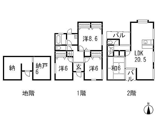 Floor plan. 47,800,000 yen, 4LDK, Land area 449.51 sq m , Building area 108.47 sq m