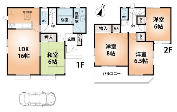 Floor plan. 31,800,000 yen, 4LDK, Land area 100.34 sq m , Building area 99.77 sq m