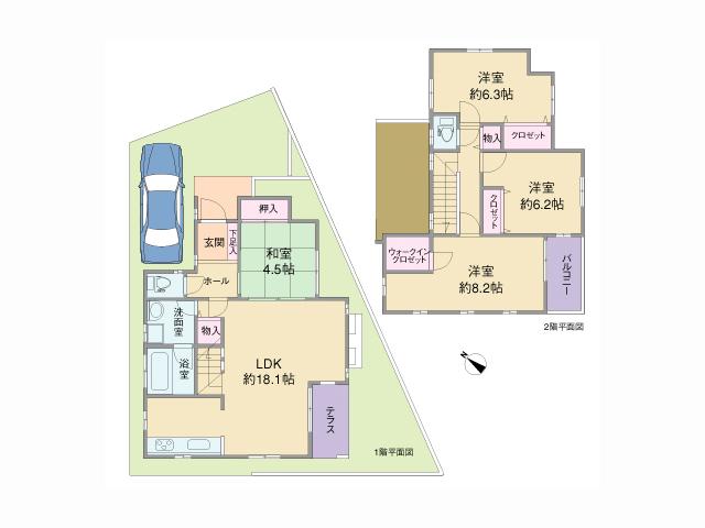 Floor plan. 34,800,000 yen, 4LDK, Land area 112.27 sq m , Building area 100.64 sq m