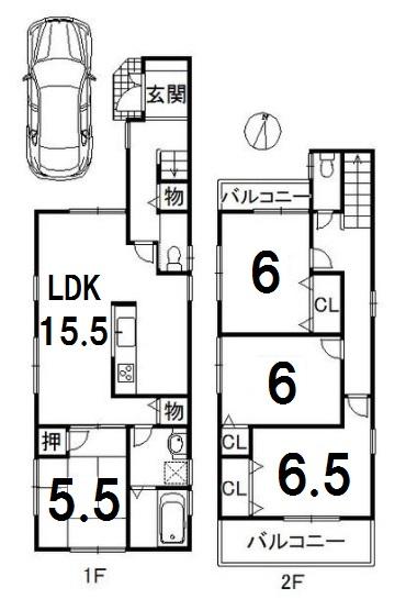 Floor plan. 25,800,000 yen, 4LDK, Land area 101.36 sq m , Building area 95.58 sq m floor plan