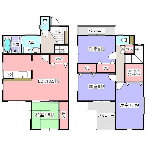 Floor plan. 35,800,000 yen, 4LDK, Land area 100.03 sq m , Building area 98.82 sq m March 2013 scheduled to be completed