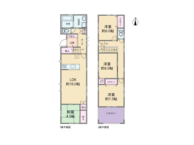 Floor plan. 31,800,000 yen, 4LDK, Land area 141.26 sq m , Building area 99.9 sq m