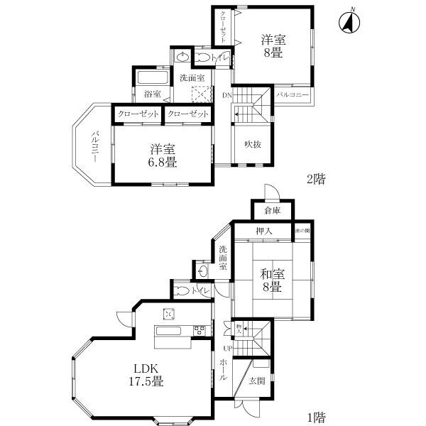 Floor plan. 28.8 million yen, 3LDK, Land area 150.79 sq m , Building area 111.26 sq m