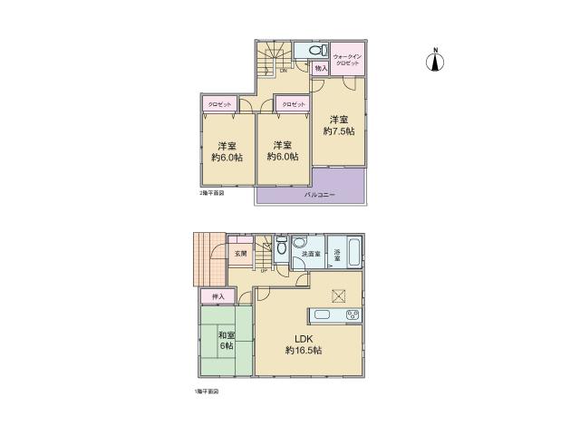 Floor plan. 35,800,000 yen, 4LDK, Land area 205.28 sq m , Building area 105.57 sq m