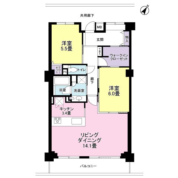 Floor plan. 2LDK+S, Price 19.9 million yen, Occupied area 71.35 sq m
