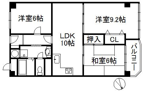 Floor plan. 3LDK, Price 11.9 million yen, Occupied area 70.85 sq m , Balcony area 3.9 sq m
