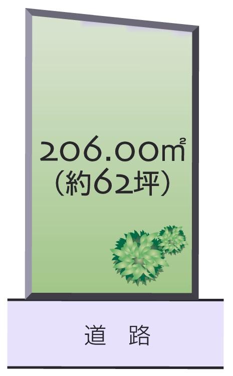 Compartment figure. Land price 14,950,000 yen, Land area 206 sq m compartment view