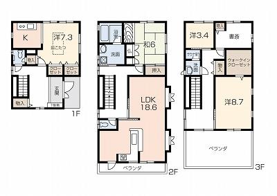 Floor plan. 25,800,000 yen, 4LDK + S (storeroom), Land area 143.42 sq m , Building area 177.56 sq m