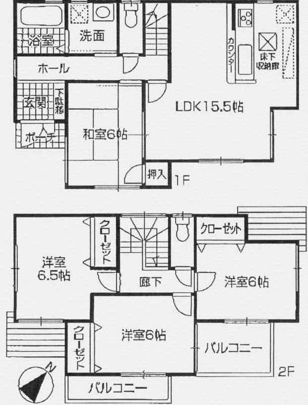 Floor plan. (3 Building), Price 20.8 million yen, 4LDK, Land area 164.79 sq m , Building area 94.77 sq m