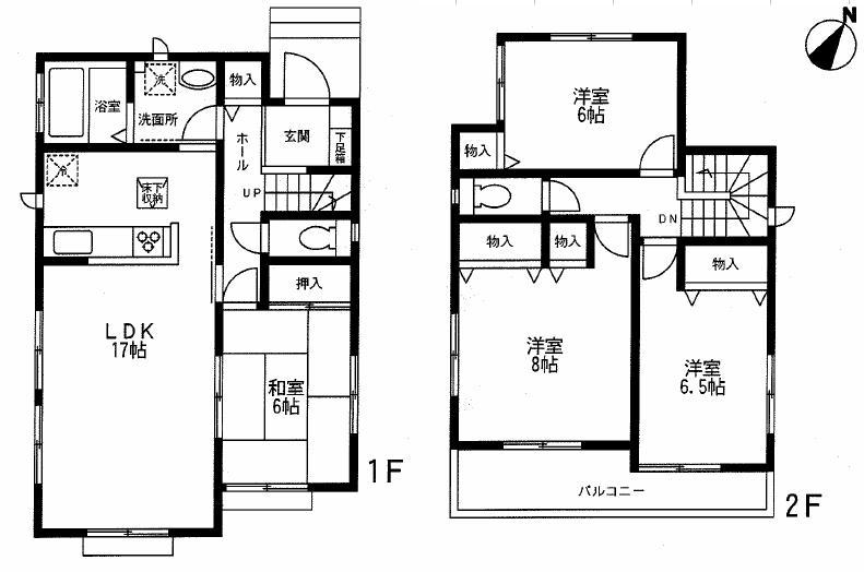 Floor plan. (A Building), Price 21,800,000 yen, 4LDK, Land area 160.12 sq m , Building area 104.33 sq m