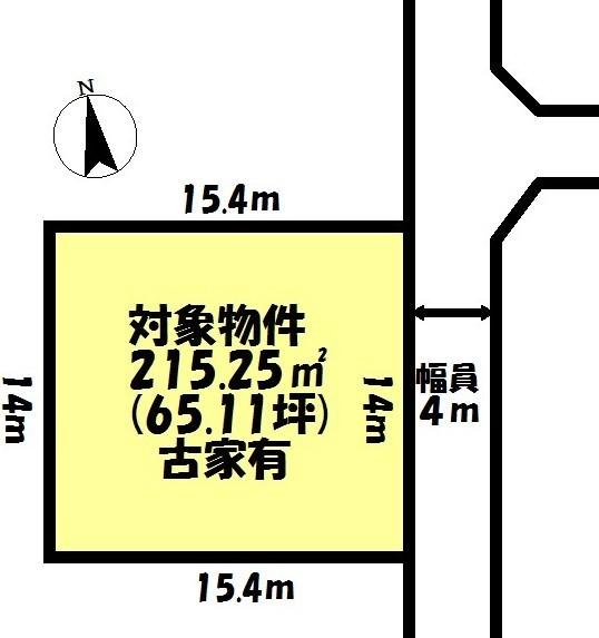 Compartment figure. Land price 12.5 million yen, Land area 215.25 sq m