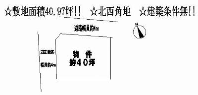 Compartment figure. Land price 7.8 million yen, Land area 135.47 sq m