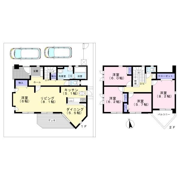 Floor plan. 31,800,000 yen, 4LDK, Land area 162.86 sq m , Building area 124.41 sq m