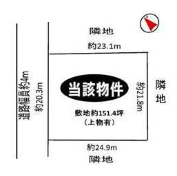Compartment figure. Land price 29,800,000 yen, Land area 500.68 sq m