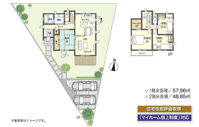 30,200,000 yen, 4LDK, Land area 217.3 sq m , Building area 106.81 sq m floor plan