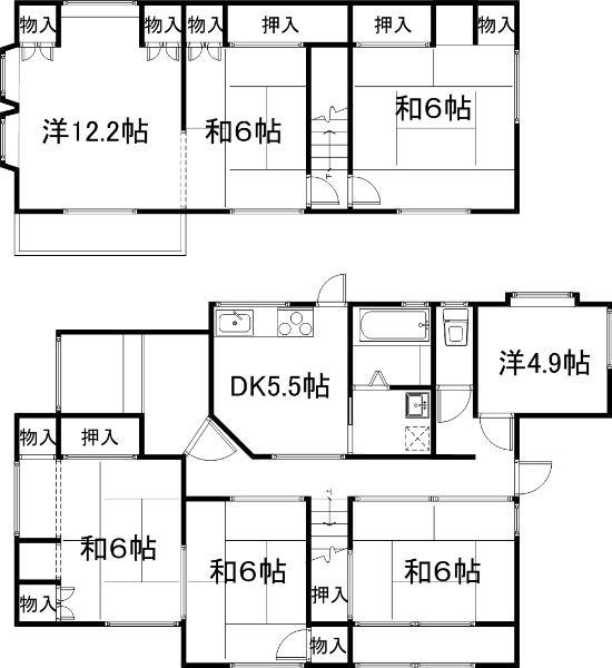 Floor plan. 13,780,000 yen, 7DK, Land area 187.06 sq m , Building area 150.1 sq m