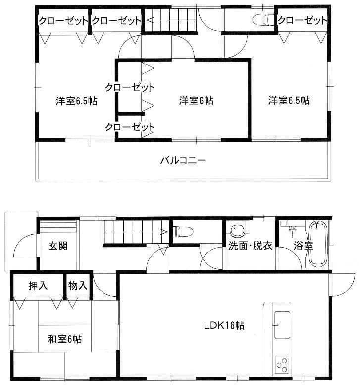 Floor plan. 17,900,000 yen, 4LDK, Land area 165.42 sq m , Building area 103.5 sq m