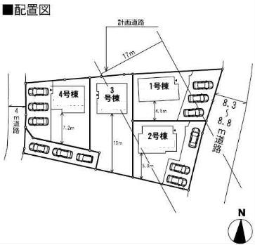 Compartment figure. 14.8 million yen, 4LDK, Land area 293.15 sq m , Building area 98.41 sq m