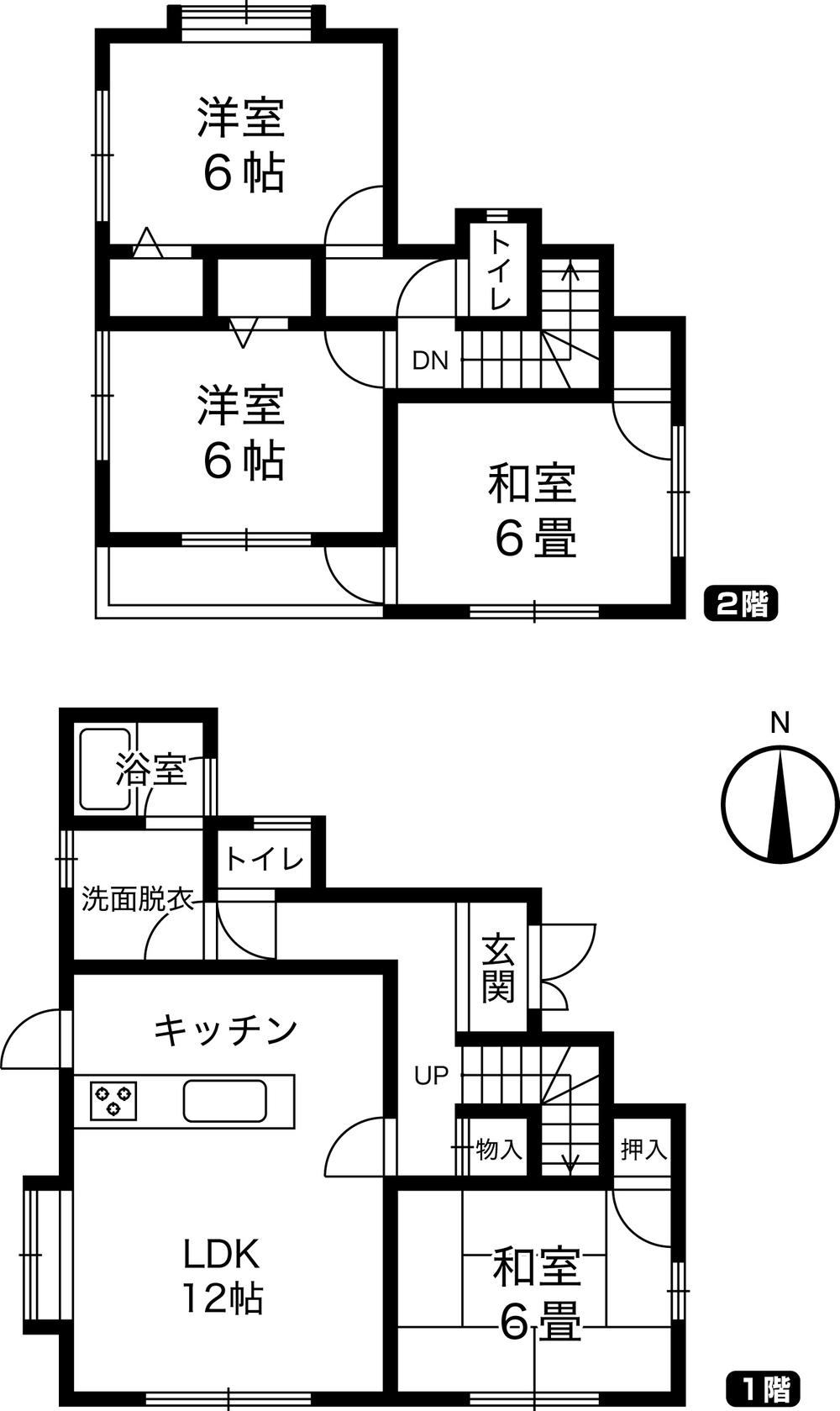 Floor plan. 11.8 million yen, 4LDK, Land area 165.31 sq m , The building area 86.94 sq m 2 floor 3 room 4LDK. Number of rooms in five families is I will have enough