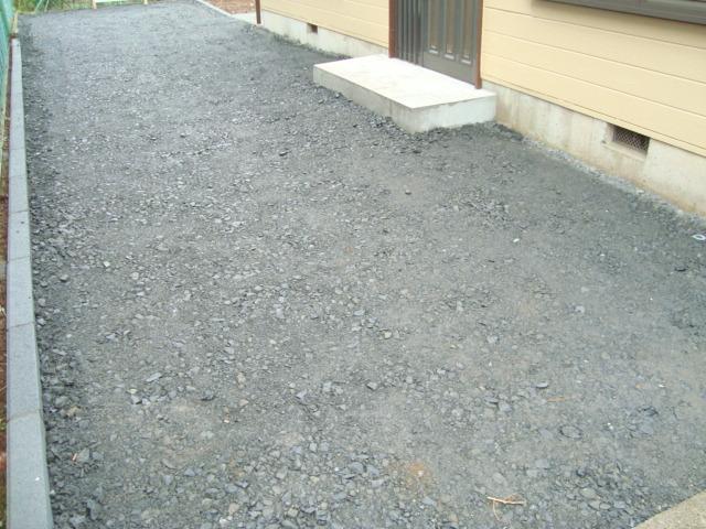 Parking lot. So it is firmly terrain, Nor does it fall apart and crushed stone spilling