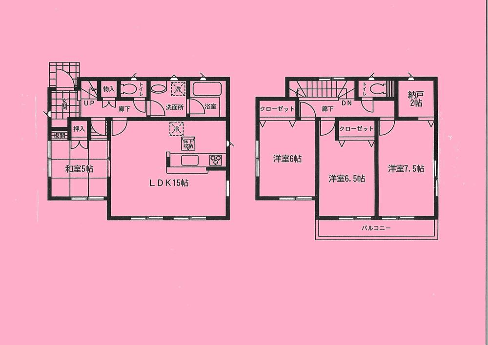 Floor plan. 15.8 million yen, 4LDK + S (storeroom), Land area 225.01 sq m , Building area 94.56 sq m