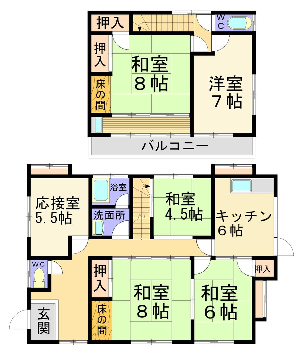 Floor plan. 9.9 million yen, 6DK, Land area 319.64 sq m , Building area 319.64 sq m