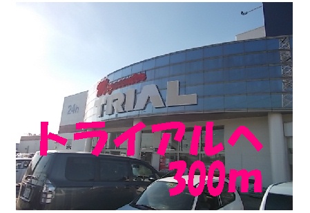 Supermarket. 300m until the trial (super)