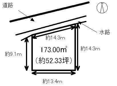 Compartment figure. Land price 3.9 million yen, Land area 173 sq m